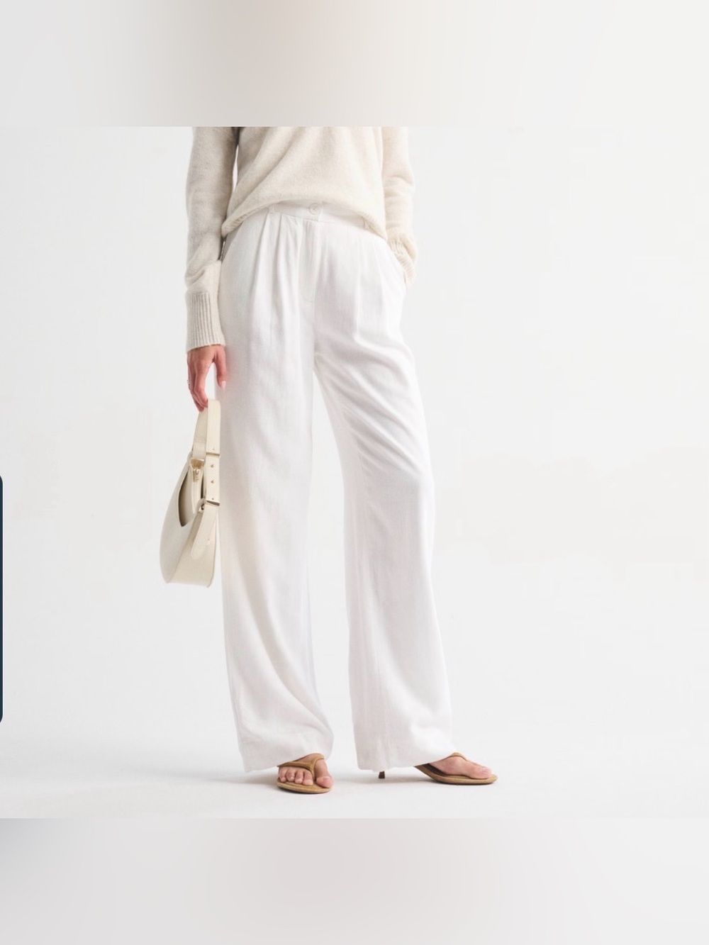 Abercrombie & Fitch Tailored White Pants